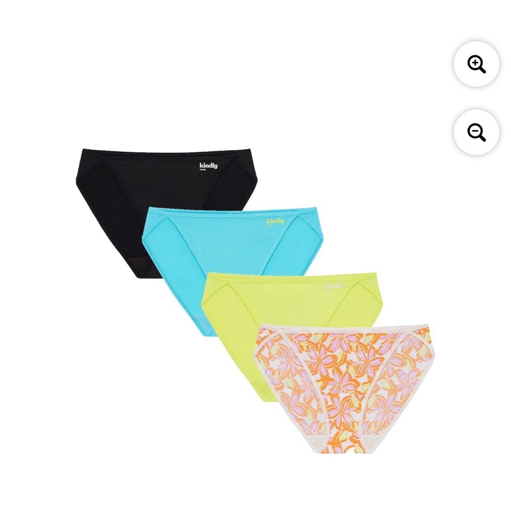 Kindly Yours Women's Comfort Modal Bikini Underwear 4 pairs Size large NWT